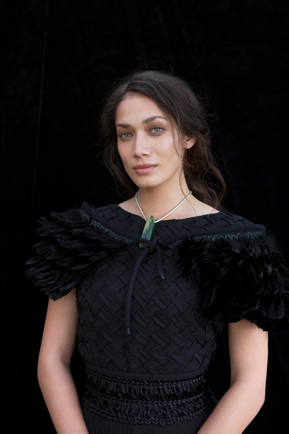 Tarapouahi Handwoven Feather Shrug